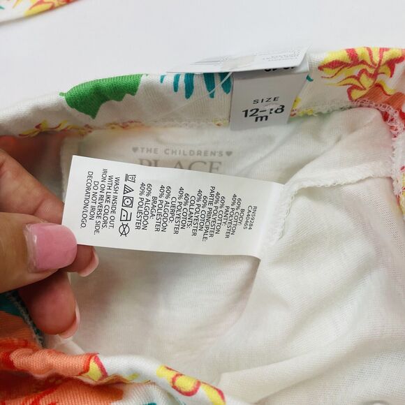 Children's Place Baby Girl 12-18M Floral Skorts & Blouse 2-Piece Set - Picture 2 of 5